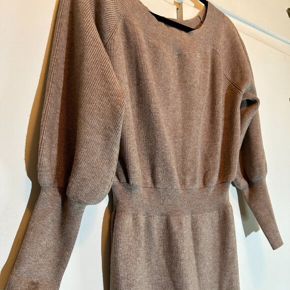 Blu Ivy Tan Body Con Sweater Dress - Picture 5 of 7